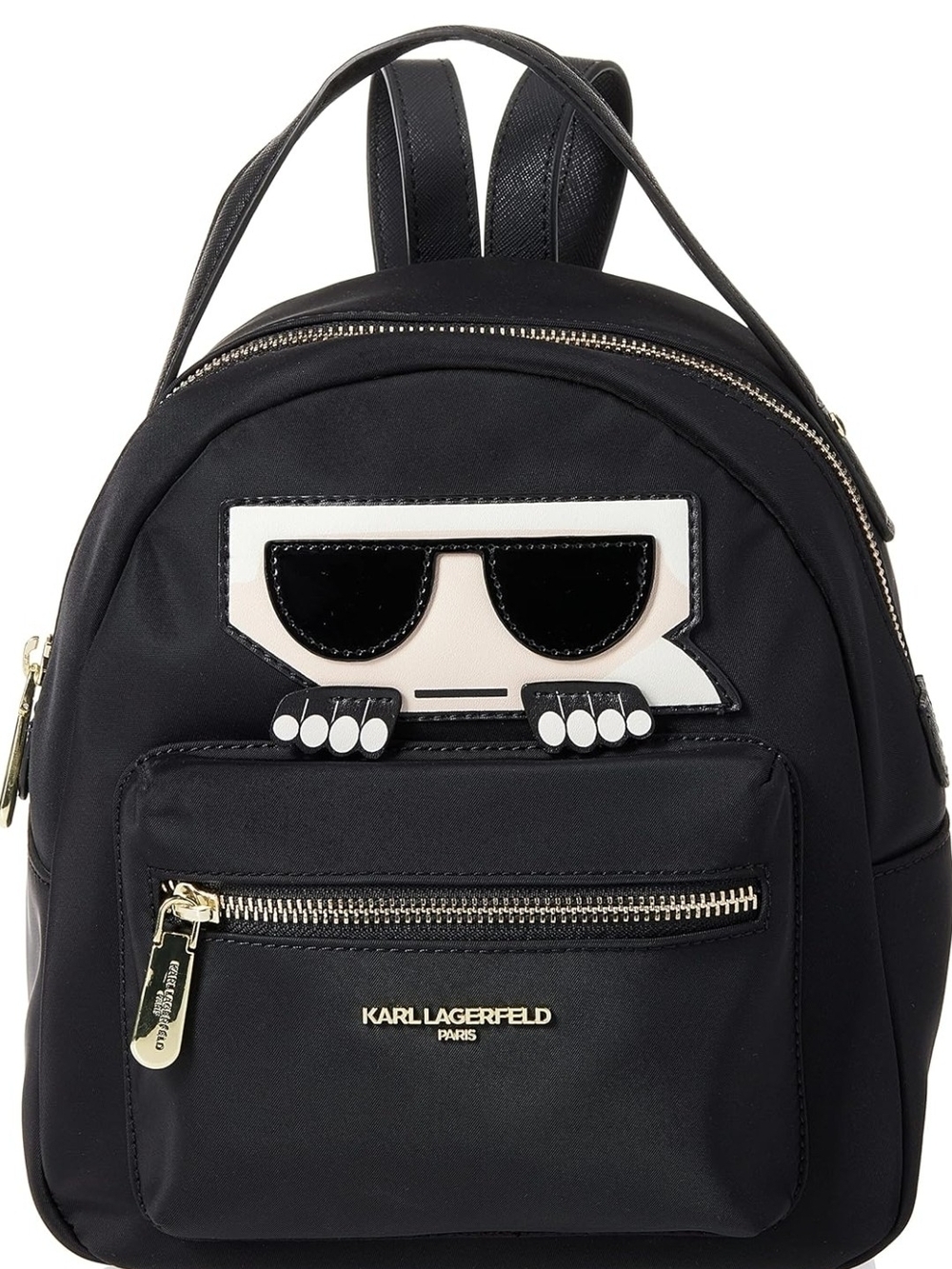 Karl Lagerfeld Paris NWT Amour Black Backpack Purse Retail $198 - Picture 2 of 7